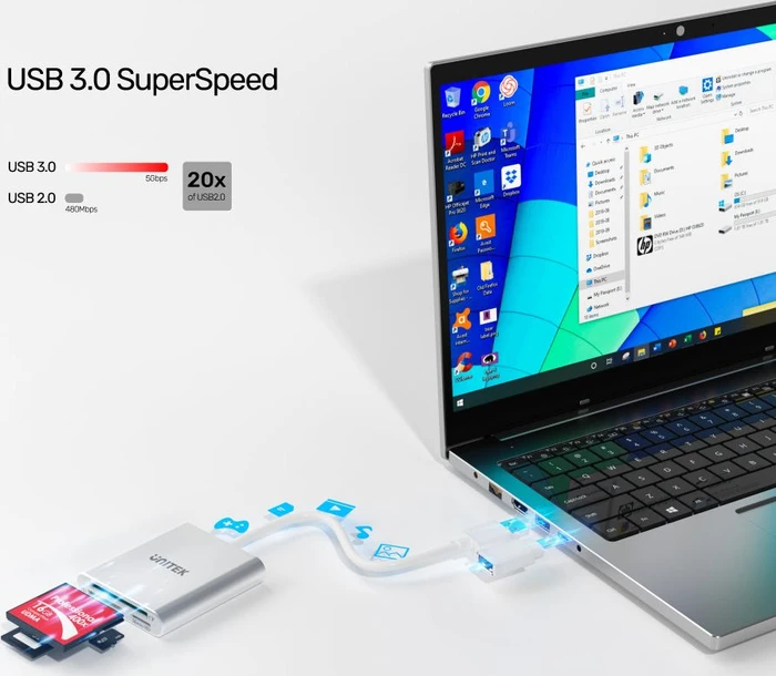 Unitek Multi-Slot-Cardreader, USB-A 3.0 [Stecker]