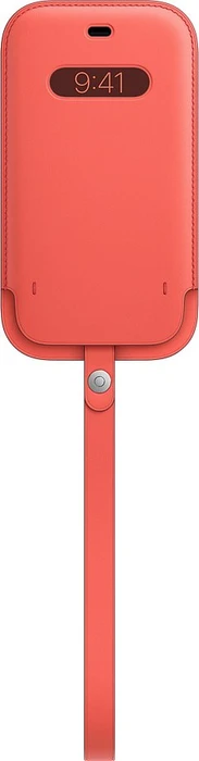 Apple Lederhülle mit MagSafe für iPhone 12/12 Pro zitruspink