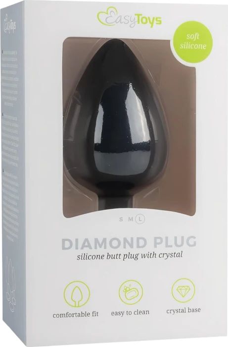 EasyToys Diamond Analplug groß schwarz