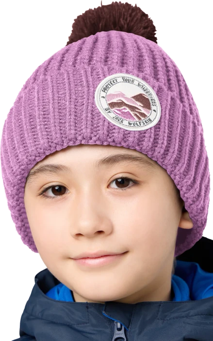 Jack Wolfskin Pompom Badge Beanie vivid orchid (Junior)