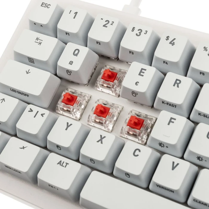 Xtrfy K5 Compact, LEDs RGB, hot-swap, weiß/transparent, Kailh KT RED, USB, DE