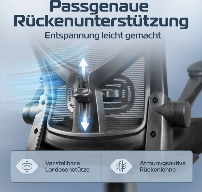 Clouvou SmartSeat Bürostuhl, schwarz