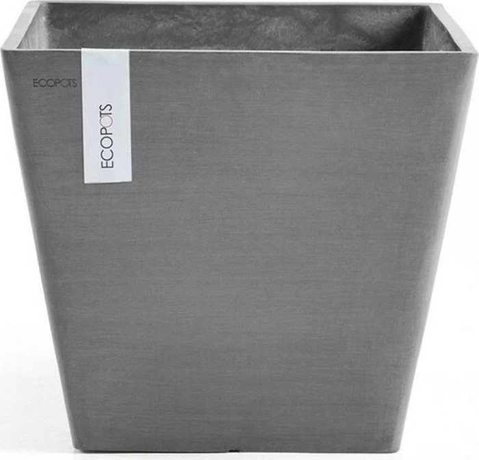 Ecopots Kunststoff-Topf Rotterdam 40x40cm grey