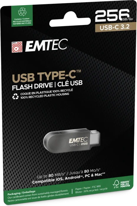 Emtec C280 256GB, USB-C, USB 3.2 Gen 1×1