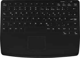 Contour Design Active Key kompakte Industrie-Tastatur mit Touchpad, schwarz, USB, DE