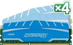 Crucial Ballistix Sport XT UDIMM 16GB Kit, DDR3-1600, CL9-9-9-24