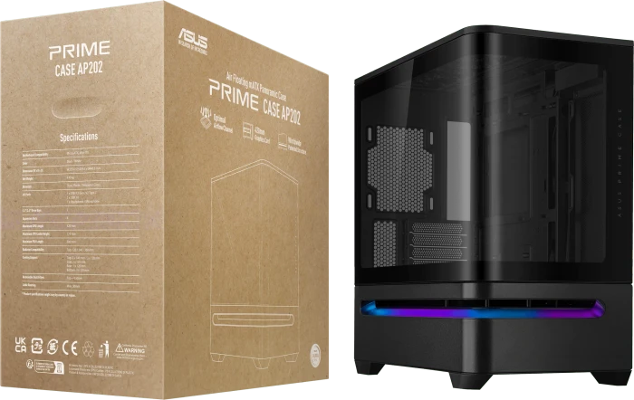 ASUS Prime AP202, schwarz, Glasfenster