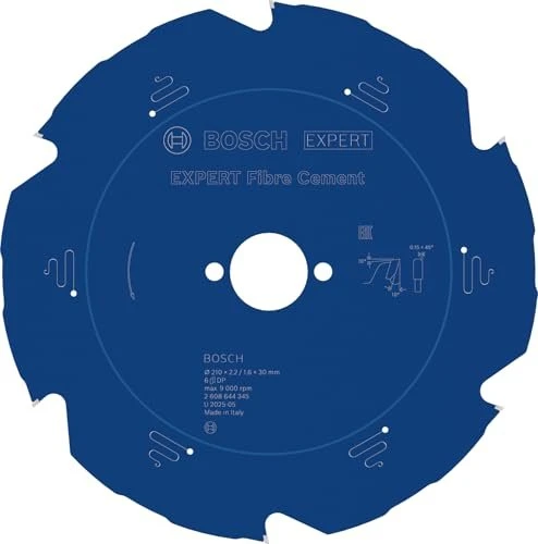 Bosch Professional Expert for Fiber Cement Kreissägeblatt 6Z, 210x1.6x30mm, 1 Stück