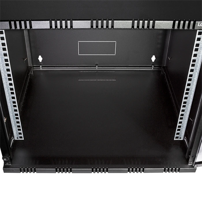 LogiLink Canovate SOHO Wandgehäuse 6HE, Sicherheitsglastür, schwarz, 400mm tief
