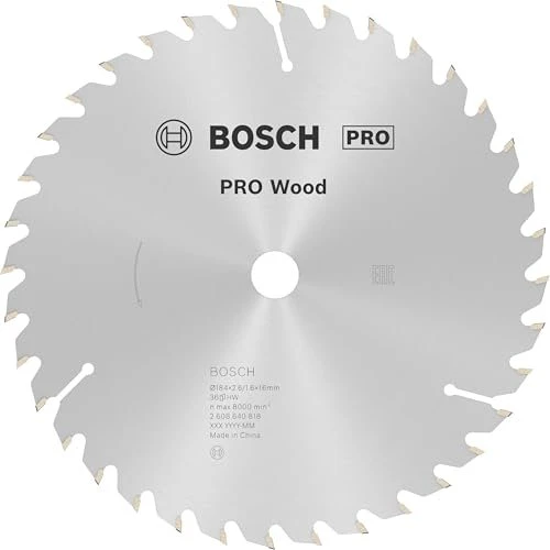 Bosch Professional Optiline Wood Kreissägeblatt 36Z, 184x2.6x16mm, 1 Stück