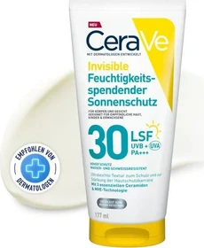 CeraVe Invisible Feuchtigkeitsspendender Sonnenschutz LSF30, 177ml