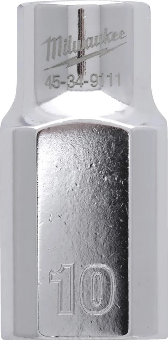 Milwaukee Four Flat Außensechskant Steckschlüssel 1/2", 10x38mm, 1 Stück