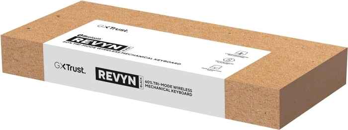 Trust Gaming GXT 1873 Revyn 60% Mini Wireless, grau/schwarz, LEDs RGB, Outemu Red, USB/Bluetooth, DE