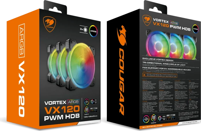 Cougar Vortex ARGB VX120, 120mm, 3er-Pack