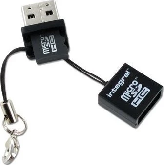 Integral microSD Cardreader, USB-A 2.0 [Stecker]