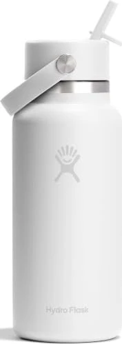 Hydro Flask Wide Mouth Flex Straw Cap Isolierflasche 946ml tonal white