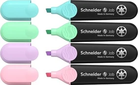Schneider Job Pastell Textmarker sortiert, 4er-Set