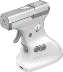 Ragnok ErgoStrike7 Wireless Gun Mouse mit Rückstoß-Funktion, vertikal, weiß/silber, USB/Bluetooth (ES7-1-WH)