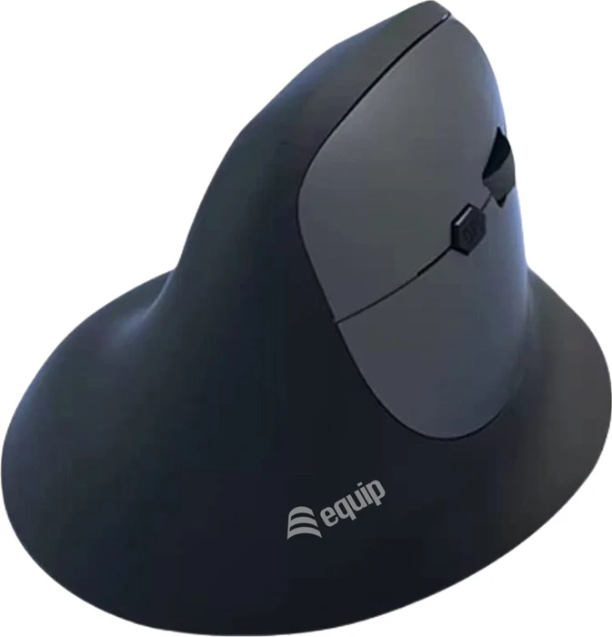 Equip Ergonomic Rechargeable Dual Mode Wireless Mouse schwarz, USB/Bluetooth