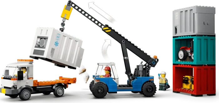 LEGO City - Hafengüterzug mit Kran und LKW