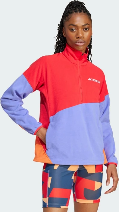 adidas Terrex Multi Climawarm Fleece Funktionsshirt langarm pure ruby/semi cobalt blue/semi impact orange (Damen)