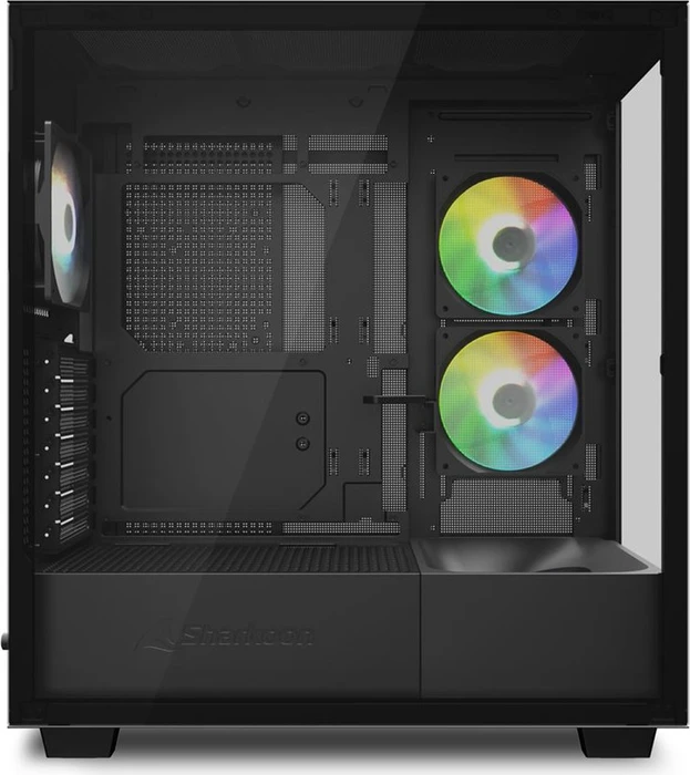 Sharkoon Rebel C60 RGB Black, Glasfenster