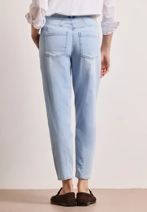 Street One High Waist Barrel Leg Loose Fit Jeans ultra bleached wash (Damen)