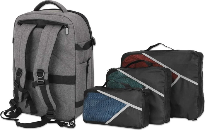 Manhattan Rome 17.3" Laptop-Reiserucksack, grau