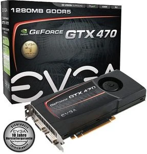 EVGA GeForce GTX 470, 1.25GB GDDR5, 2x DVI, Mini HDMI