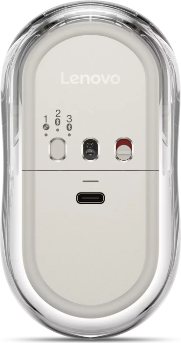 Lenovo 900 Multi-Device Wireless Mouse, silber/transparent, USB/Bluetooth