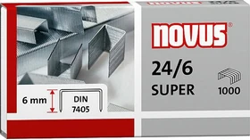 Novus SUPER Heftklammern, 24/6, verzinkt, 100x 1000 Stück
