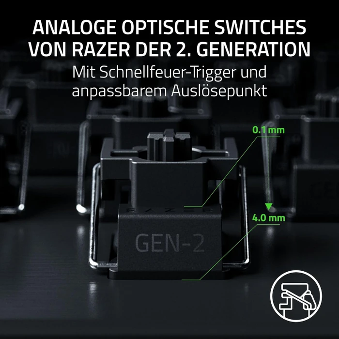 Razer Huntsman V3 Pro 8KHz, schwarz, LEDs RGB, Razer Analog Optical Switch Gen-2, USB, DE