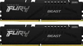 Kingston FURY Beast schwarz UDIMM 64GB Kit, DDR5-5200, CL40-40-40, 1RX8
