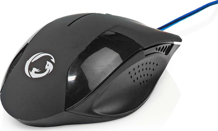 Nedis Gaming Mouse und Mousepad Set, schwarz, USB