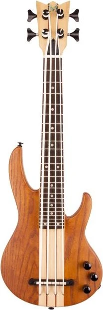 Mahalo Solid Body Electric Bass Ukulele Transparent Brown