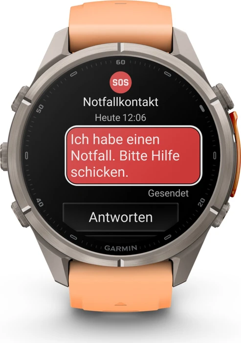 Garmin Fenix 9 Pro inReach 43mm titanium/shell pink-autumn orange