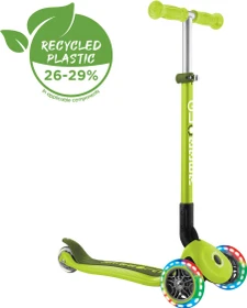 Globber Primo Foldable Lights Kickboard lime green