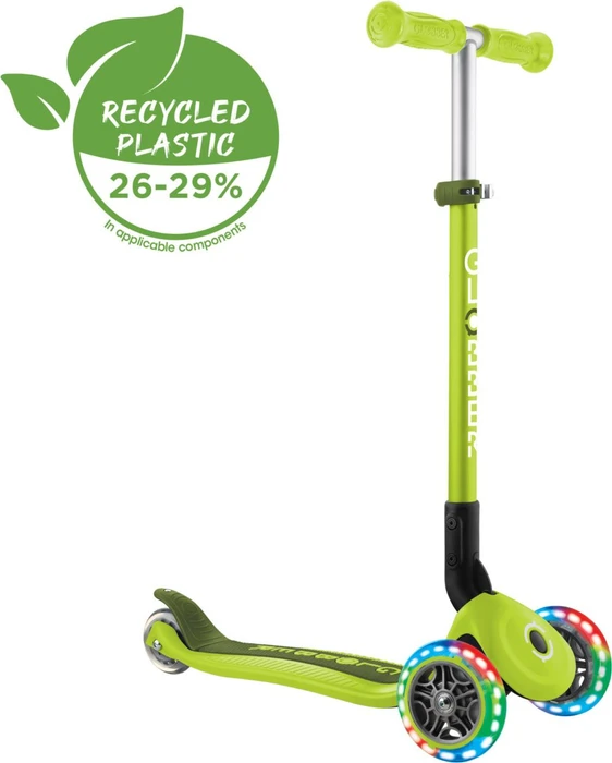 Globber Primo Foldable Lights Kickboard lime green