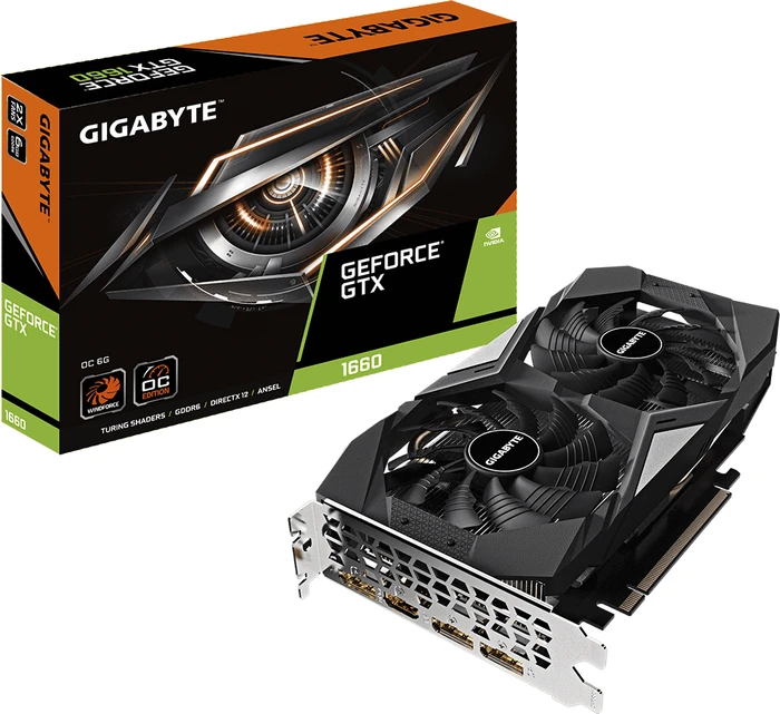 GIGABYTE GeForce GTX 1660 OC 6G, 6GB GDDR5, HDMI, 3x DP