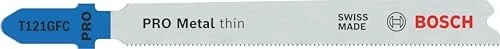Bosch Professional PRO T121GFC Metal thin Stichsägeblatt 32TPI, 92mm, 3 Stück