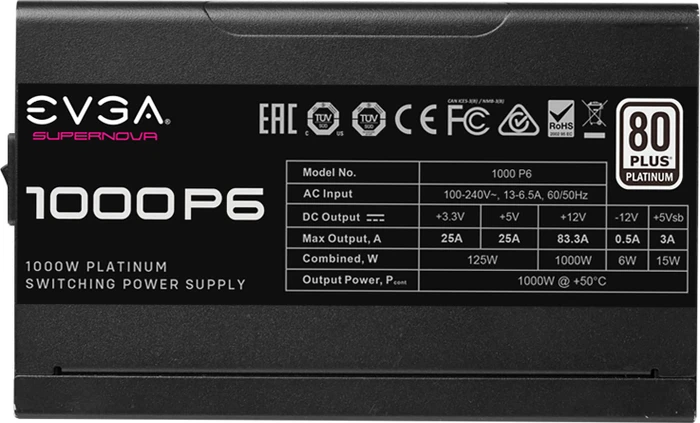 EVGA SuperNOVA P6 1000 1000W, ATX