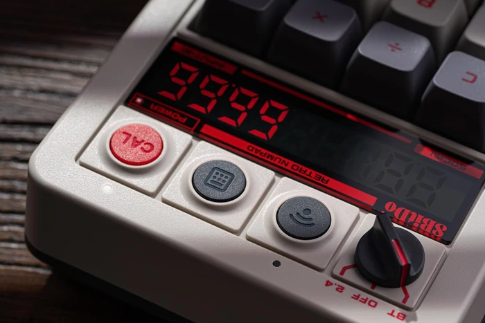 8BitDo Retro 18 Mechanical Numpad N Edition, schwarz/mehrfarbig/grau/weiß, Kailh Box V2 WHITE, hot-swap, USB-C/Bluetooth