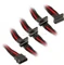 SilverStone SATA-Stromadapter 4-Pin [IDE] auf 4x 15-Pin [SATA] 30cm, sleeved schwarz/rot Vorschaubild