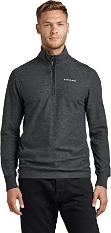 G-Star Lightweight Astro Half Zip Sweatshirt dark black heather (Herren)