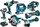 Makita DLX7019TX1 Combo Kit Akku-Maschinenset inkl. Tasche + 2 Akkus 5.0Ah