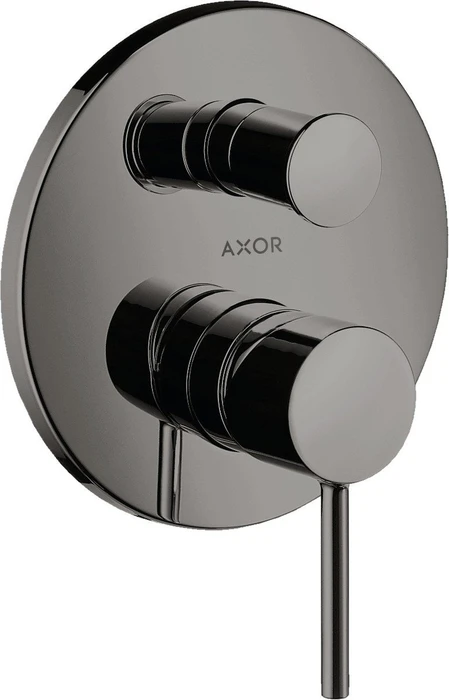 Hansgrohe Axor Starck Wannenmischerarmatur mit Pingriff und Sicherung polished black chrome