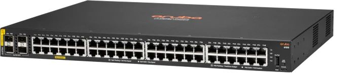 HPE Aruba CX 6100 Series Rackmount Gigabit Managed Switch, 48x RJ-45, 4x SFP+, 370W PoE+