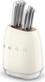 Smeg 50's Style Messerblock-Set creme, 6-tlg.