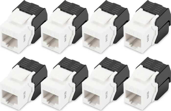 Digitus Keystone Modul RJ-45 Buchse via Verlegekabel Cat6, 8er-Pack