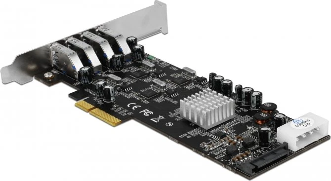 DeLOCK 4x USB-A 3.0, PCIe 2.0 x4